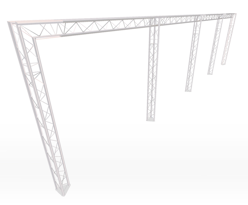 Arch Style Modular Truss Stand 10M wide | 2.5M Tall | With Extra Legs (X3)