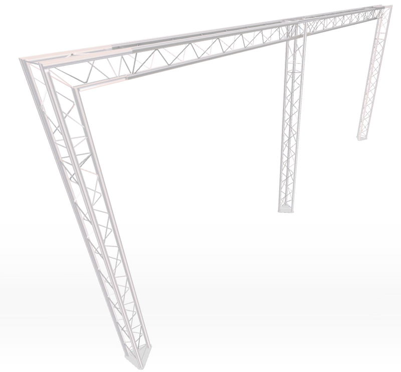 Arch Style Modular Truss Stand 6M wide | 3M Tall | With Extra Legs (X1)