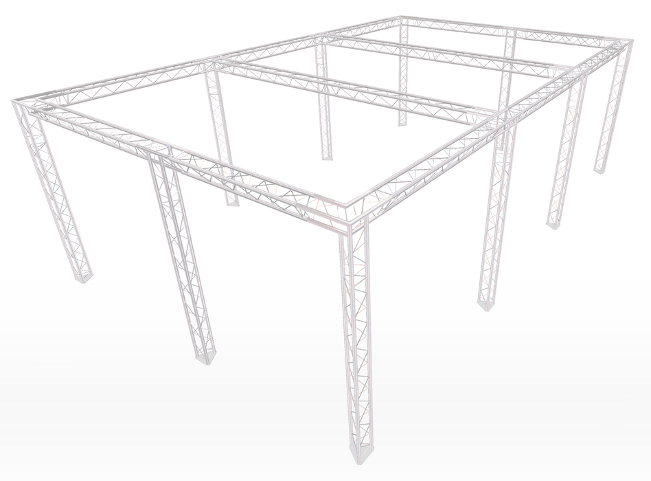 Full Perimeter Style Modular Truss Stand 4M wide X 5M deep | 3M Tall | With Extra Legs (X4) | With Cross beams