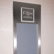 A1 Brushed Stainless Steel Menu Case with LED Light
