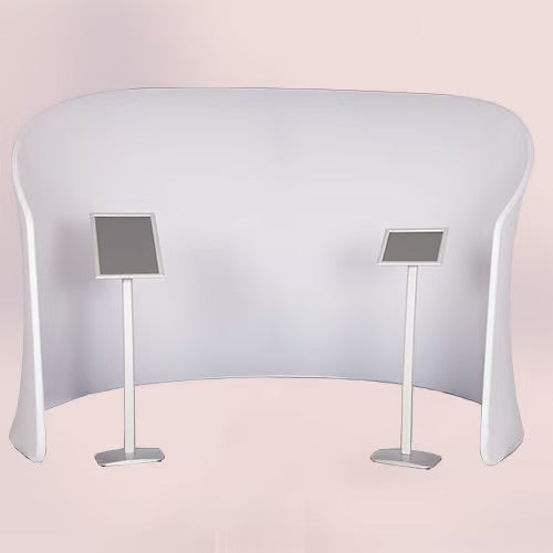 Curved Stretch Fabric Meeting Pod (Including Printed Graphic)