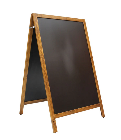 Chalk board pavement sign