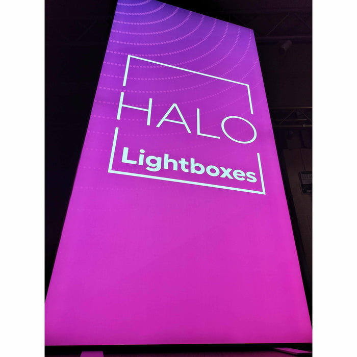 HALO LED Edge-Lit Lightbox Display (with printed fabric graphics)