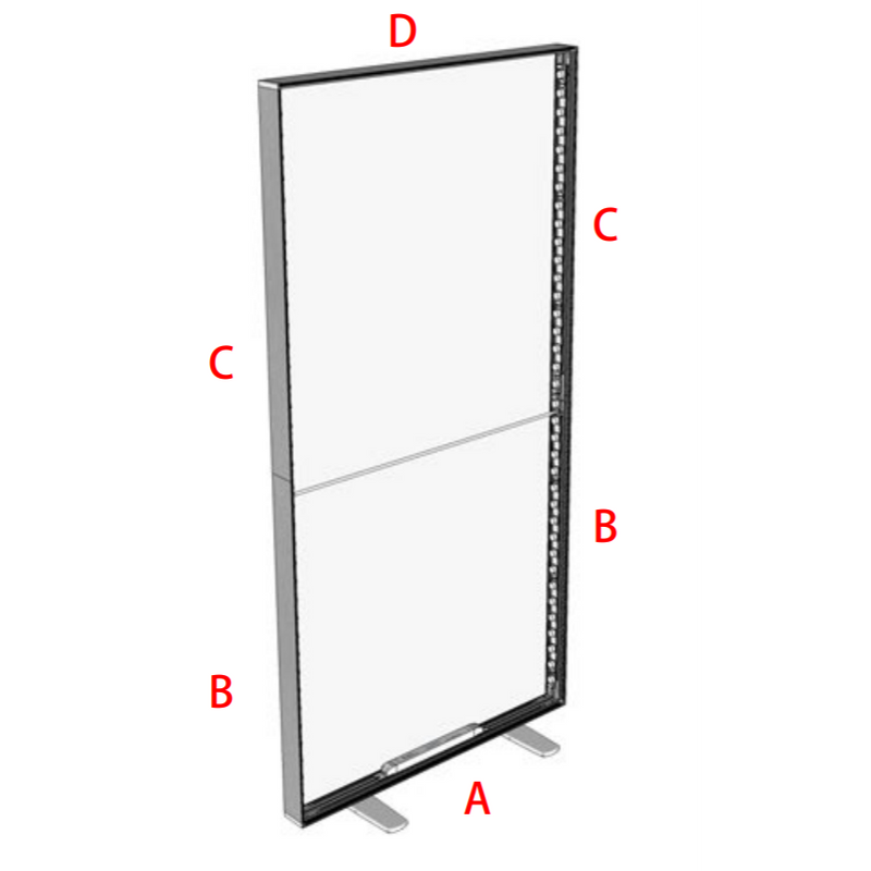 HALO LED Edge-Lit Lightbox Display (with printed fabric graphics)