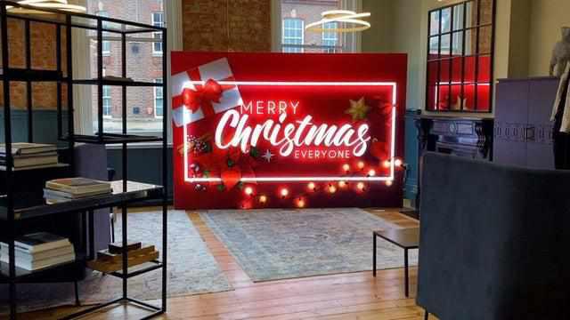 White light LED animated light box display system