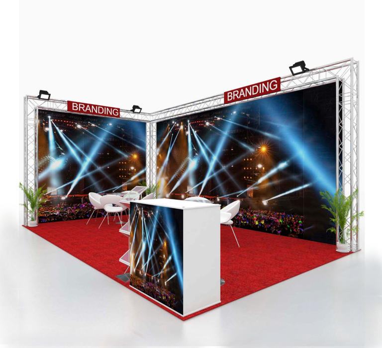 Corner Style Modular Truss Stand 2M wide X 6M deep | 3M Tall | With Extra Legs (X1)