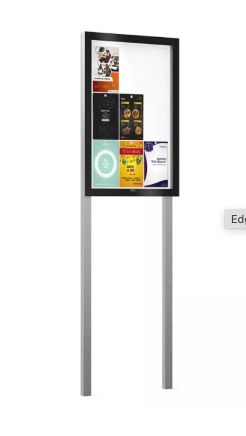 Edge Outdoor notice board 54mm with posts