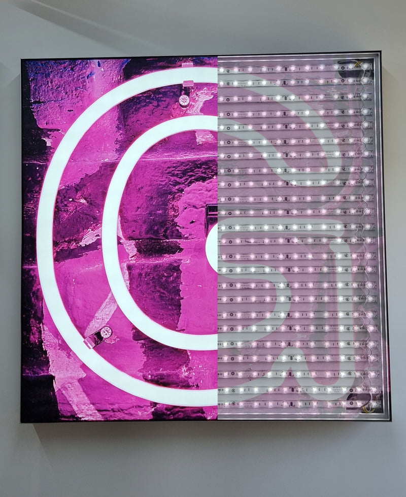 LED backlit lightbox wall mounted