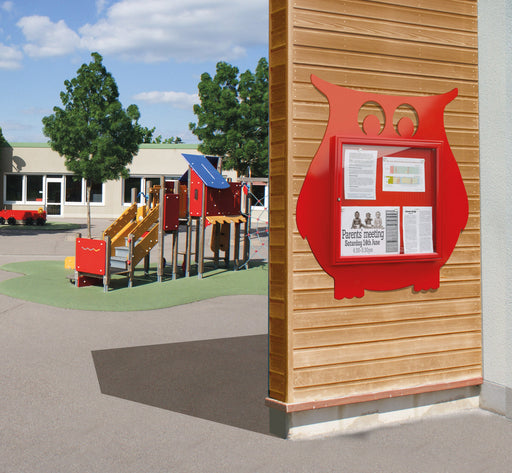 Owl shaped school notice board