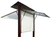 Park information notice board with roof
