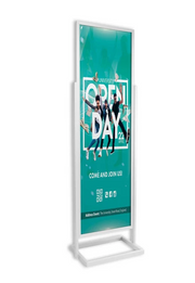 Retail poster display stand - single bay