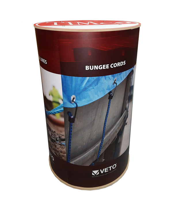 Round graphic branded display plinth, various widths and heights