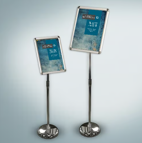 Telescopic information point sign