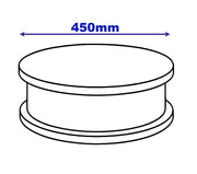 450mm wide rotating display stand platform