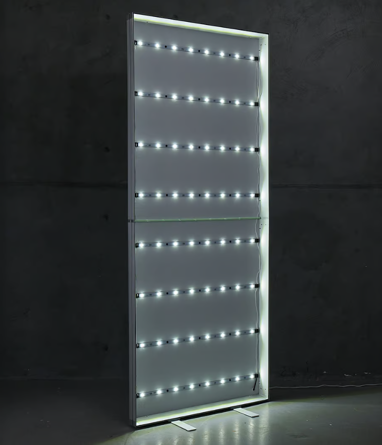 HALO LED Edge-Lit Lightbox Display (mit gedruckten Stoffgrafiken)