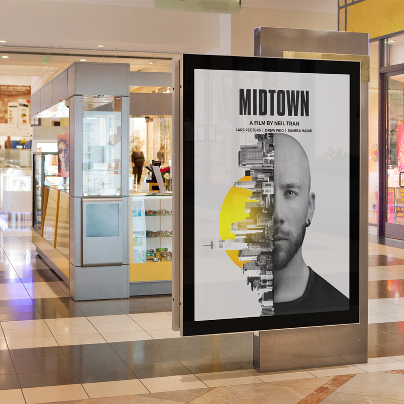 Poster aus Polyester mit Hintergrundbeleuchtung im Format A0–A4