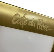 Brushed Brass Menu Case with LED Light