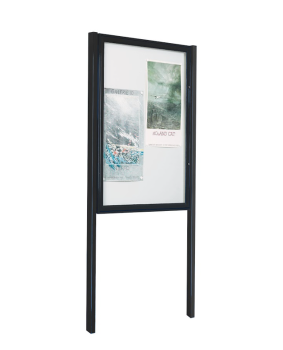 Portrait outdoor lockable notice board