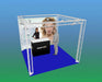 Aluminium lattice display stand with lighting