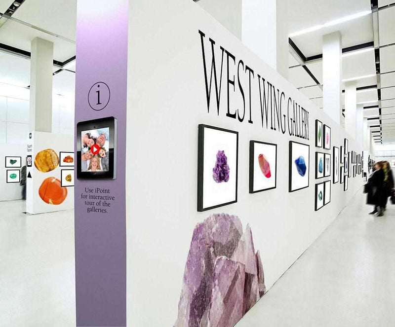 Wall mounted ipad holder an an exhibition