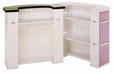 Champion promotion counter rear view one or two shelves, flat top