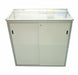 Secure sliding locking doors on folding counter