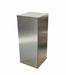 Folding plinth brushed aluminium.