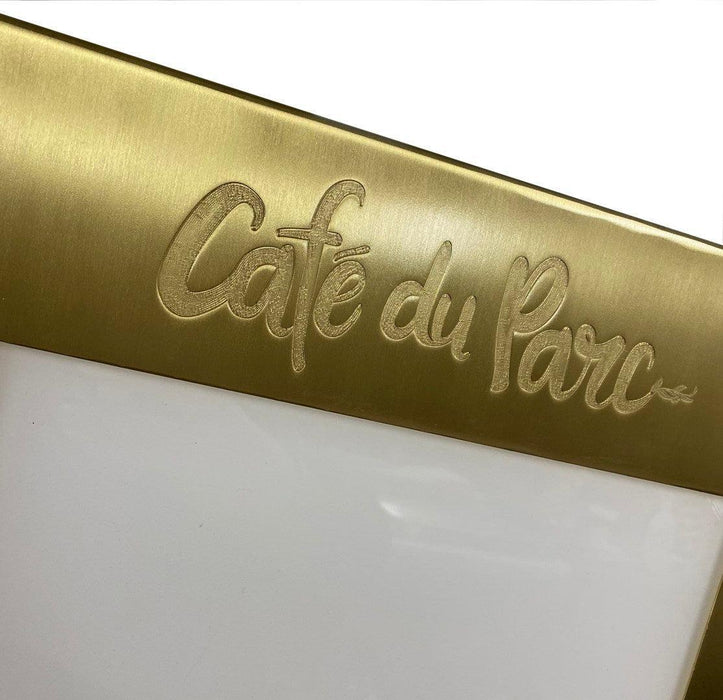 Brass Menu Case with LED (Brushed Finish)