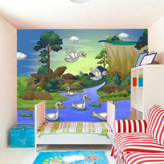 Custom childrens bedroom wallpaper